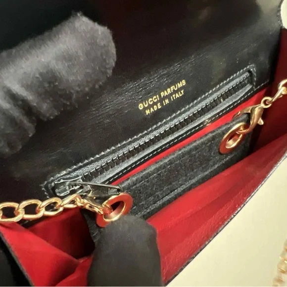 Authentic Vintage Sherry Black Nano Clutch Gucci Crossbody Purse Wallet Bag - Picture 7 of 16